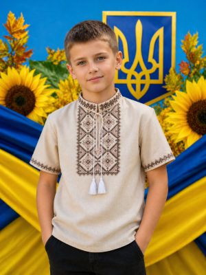 Лляна вишиванка для хлопчика Лляна вишиванка для хлопчика