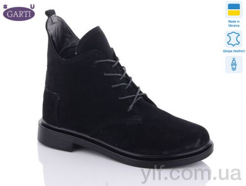 Черевики NO BRAND 298 чорний замш хутро