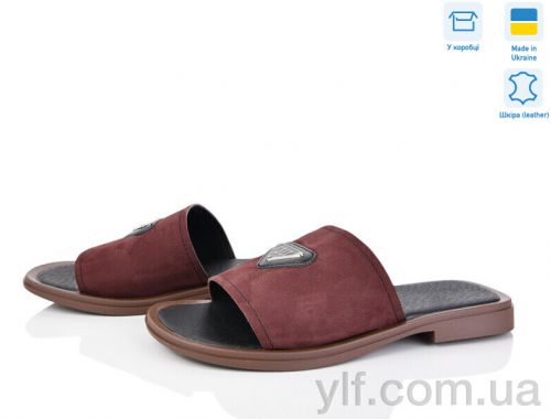 Шльопанці NO BRAND 037 бордо з.